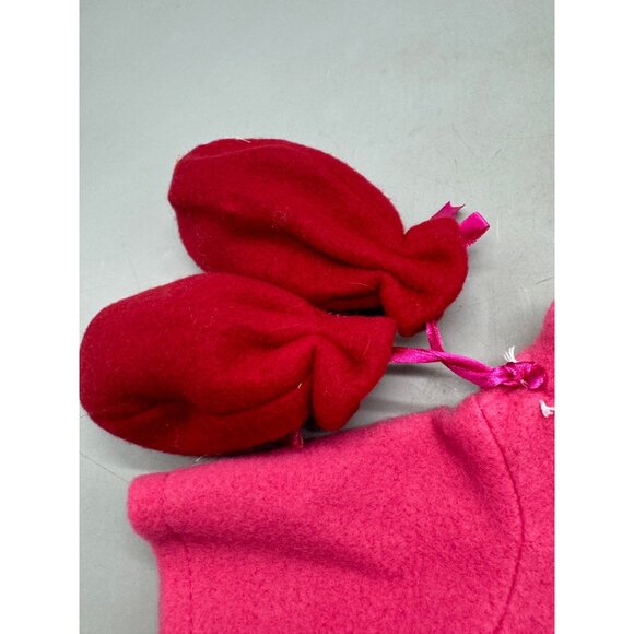 Baby Girls Pink Wool Coat With Mittens Set 0-3 months Used READ - Picture 3 of 7